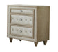 Antonella 3-drawer Upholstered Nightstand Ivory and Camel 223522 Coaster FredCo