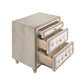 Antonella 3-drawer Upholstered Nightstand Ivory and Camel 223522 Coaster FredCo