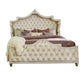 Antonella Upholstered Cali King Tufted Bedroom Set Ivory and Camel Coaster, 4 Piece FredCo