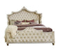 Antonella Upholstered Tufted King Bedroom Set Ivory and Camel Coaster FredCo
