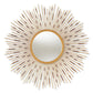 Apollonia Modern and Contemporary Gold Finished Sunburst Accent Wall Mirror FredCo