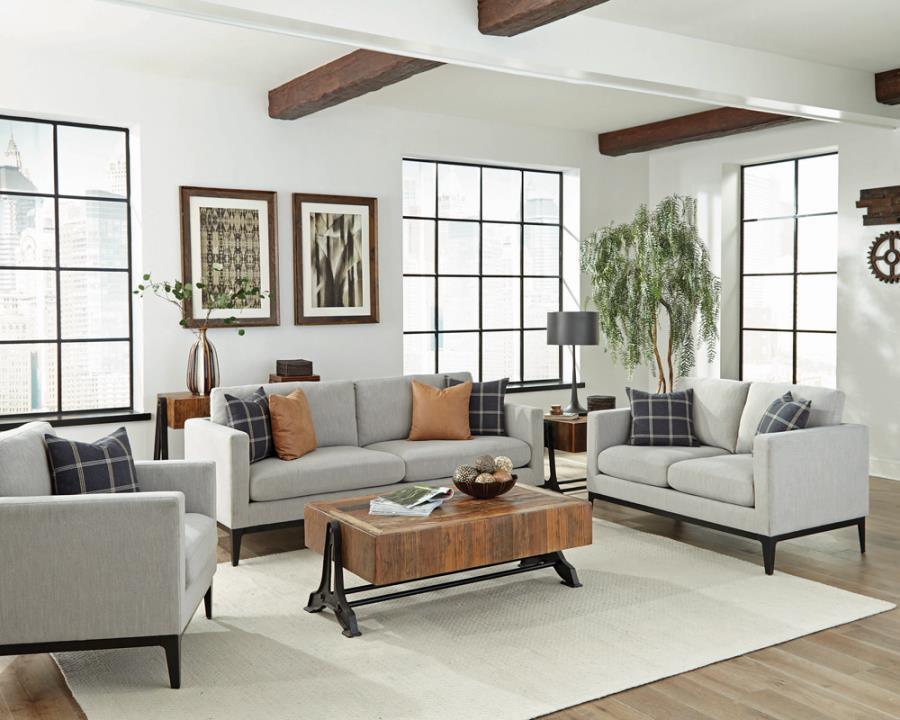 Apperson 2-piece Living Room Set Grey 508681-S2 Coaster FredCo