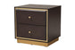 Arcelia Contemporary Glam and Luxe Two-Tone Dark Brown and Gold Finished Wood Queen Size 5-Piece Bedroom Set FredCo