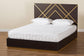Arcelia Contemporary Glam and Luxe Two-Tone Dark Brown and Gold Finished Wood Queen Size Platform Bed FredCo