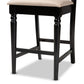 Arden Modern and Contemporary Sand Fabric Upholstered Espresso Brown Finished Wood Counter Stool (Set of 2) FredCo