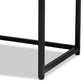 Ardon Bohemian Light Brown Finished Wood and Black Metal 2-Door Storage Cabinet with Natural Rattan FredCo