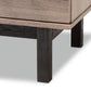 Arend Modern and Contemporary Two-Tone Oak Brown and Black Wood 1-Drawer Coffee Table FredCo
