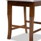 Aria Modern and Contemporary Grey Fabric Upholstered and Walnut Brown Finished Wood 2-Piece Counter Height Pub Chair Set FredCo