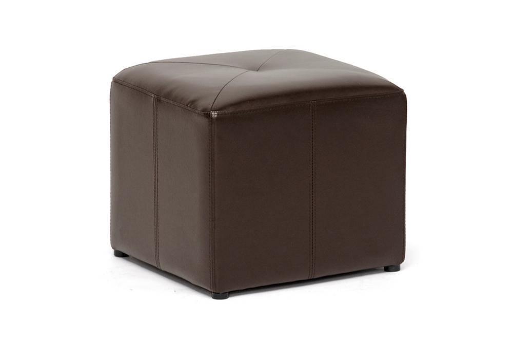 Aric Bonded Leather Ottoman FredCo