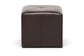 Aric Bonded Leather Ottoman FredCo