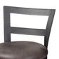 Arjean Rustic and Industrial Grey Faux Leather Upholstered Pub Stool Set of 2 FredCo
