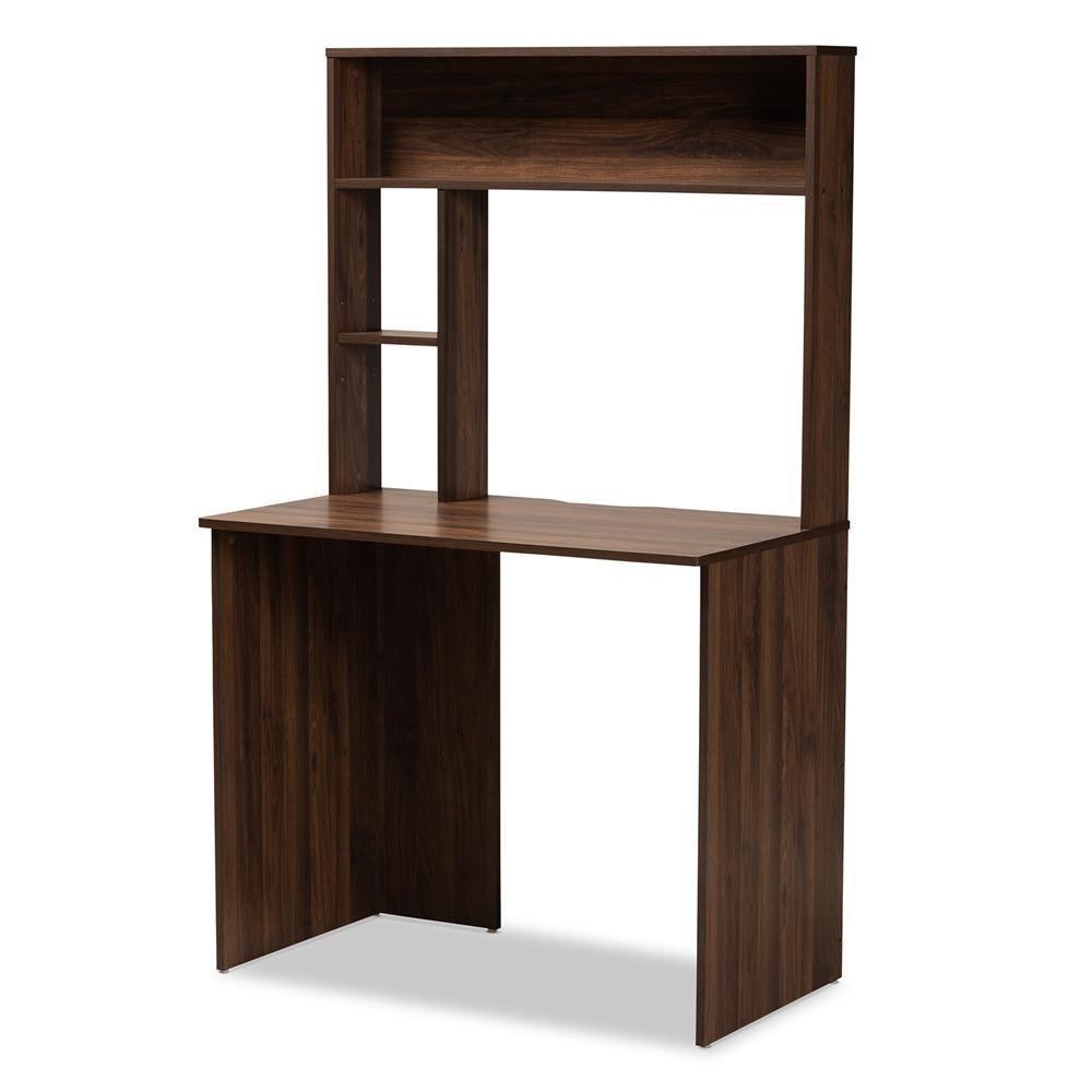 Arlo Modern and Contemporary Walnut Brown Finished Wood Computer Desk FredCo