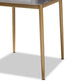 Armand Modern Glam and Luxe Grey Velvet Fabric Upholstered and Gold Finished Metal 4 Piece Dining Chair Set FredCo