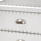 Armel French Industrial Silver Metal 3-Drawer Nightstand FredCo