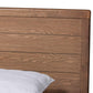 Artemis Mid-Century Modern Walnut Brown Finished Wood King Size Platform Bed FredCo