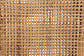 Arthur Mid-Century Modern Walnut Brown Finished Wood and Natural Rattan 2-Piece Dining Chair Set FredCo