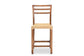 Arthur Mid-Century Modern Walnut Brown Finished Wood and Natural Rattan Counter Stool FredCo