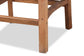 Arthur Mid-Century Modern Walnut Brown Finished Wood and Natural Rattan Counter Stool FredCo