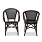 Artus Classic French Indoor and Outdoor Black Bamboo Style Stackable Bistro Dining Chair Set of 2 FredCo