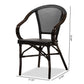 Artus Classic French Indoor and Outdoor Black Bamboo Style Stackable Bistro Dining Chair Set of 2 FredCo