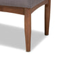 Arvid Mid-Century Modern Gray Fabric Upholstered Wood Dining Bench FredCo