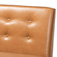 Arvid Mid-Century Modern Tan Faux Leather Upholstered and Walnut Brown Finished Wood 3-Piece Dining Nook Set FredCo