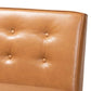 Arvid Mid-Century Modern Tan Faux Leather Upholstered and Walnut Brown Finished Wood 5-Piece Dining Nook Set FredCo