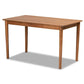 Arvid Mid-Century Modern Tan Faux Leather Upholstered and Walnut Brown Finished Wood 5-Piece Dining Nook Set FredCo