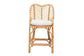 Arween Modern Bohemian Natural Brown Rattan Counter Stool FredCo