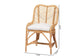 Arween Modern Bohemian Natural Brown Rattan Dining Chair FredCo