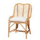 Arween Modern Bohemian Natural Brown Rattan Dining Chair FredCo