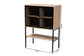 Asher Modern Industrial Natural Brown Finished Wood and Black Metal 2-Door Sideboard FredCo
