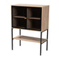 Asher Modern Industrial Natural Brown Finished Wood and Black Metal 2-Door Sideboard FredCo