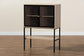 Asher Modern Industrial Natural Brown Finished Wood and Black Metal 2-Door Sideboard FredCo