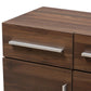 Ashfield Mid-Century Modern Walnut Brown Finished Wood 3-Drawer Sideboard FredCo