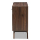 Ashfield Mid-Century Modern Walnut Brown Finished Wood 3-Drawer Sideboard FredCo