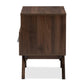 Ashfield Mid-Century Modern Walnut Brown Finished Wood Nightstand FredCo