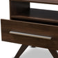 Ashfield Mid-Century Modern Walnut Brown Finished Wood Nightstand FredCo