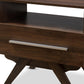 Ashfield Mid-Century Modern Walnut Brown Finished Wood Nightstand FredCo