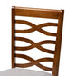 Aspen Modern and Contemporary Grey Fabric Upholstered and Walnut Brown Finished Wood 5-Piece Dining Set FredCo