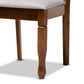 Aspen Modern and Contemporary Grey Fabric Upholstered and Walnut Brown Finished Wood 5-Piece Dining Set FredCo