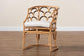 Aster Modern Bohemian Natural Brown Rattan Armchair FredCo