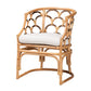 Aster Modern Bohemian Natural Brown Rattan Armchair FredCo