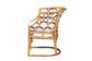 Aster Modern Bohemian Natural Brown Rattan Armchair FredCo