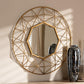 Astra Modern and Contemporary Gold Finished Geometric Accent Wall Mirror FredCo