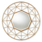 Astra Modern and Contemporary Gold Finished Geometric Accent Wall Mirror FredCo
