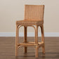 Athena Modern and Contemporary Natural Finished Rattan Counter Stool FredCo