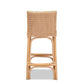 Athena Modern and Contemporary Natural Finished Rattan Counter Stool FredCo