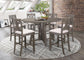 Athens 7-piece Counter Height Dining Set Barn Grey 109858-S7 Coaster FredCo