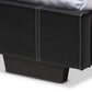 Atlas Modern and Contemporary Black Faux Leather Full Size Platform Bed FredCo